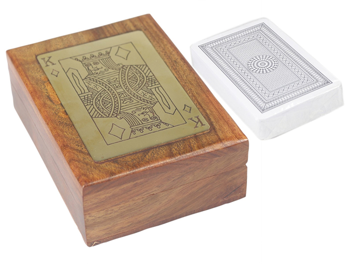Single Cards Box (King) Shesham Wood And brass
